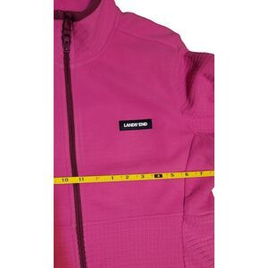 Land's End Pink Fleece Full Zip Jacket. Size M.